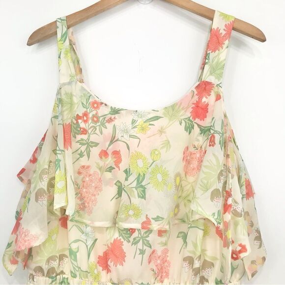 Maurices NEW Ruffled Cream Floral Print Dress - Picture 4 of 13